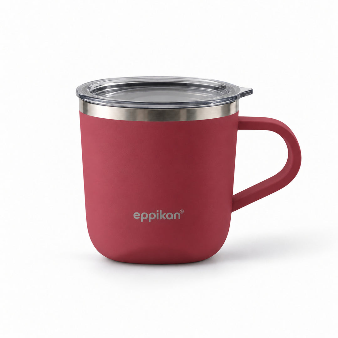 EPPIKAN eppiLungo 220 ml Thermobecher mit Henkel in Vintage Red 