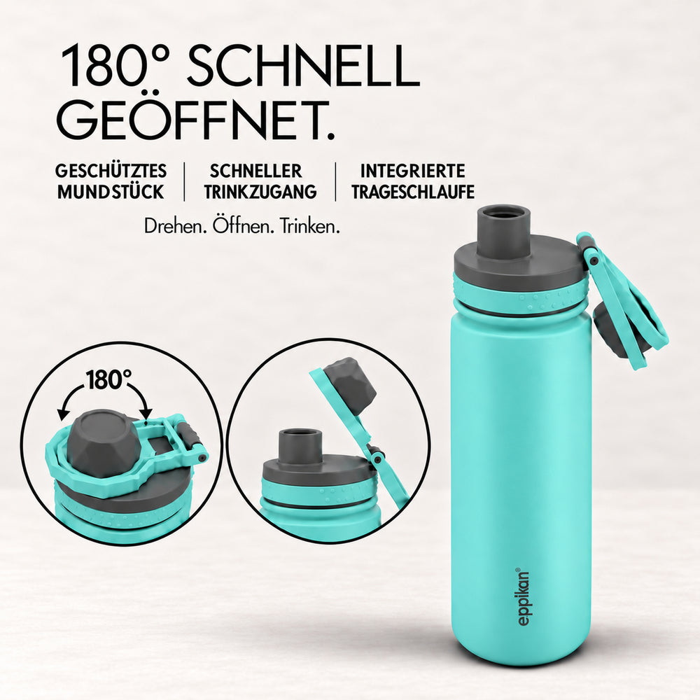 EPPIKAN eppiSporty Edelstahl-Trinkflasche
