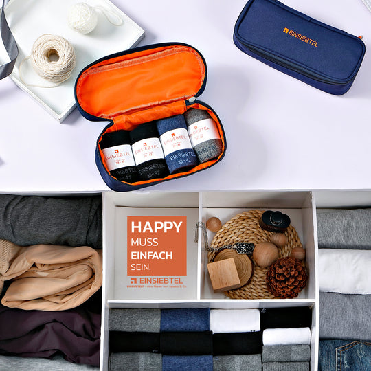 EINSIEBTEL Aufbewahrungstasche für Socken, Reise und Alltag